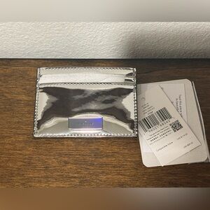 Kate Spade Shiny Silver Card Holder